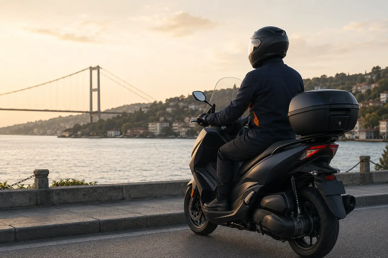 İstanbul’da teslimata çıkan profesyonel moto kurye